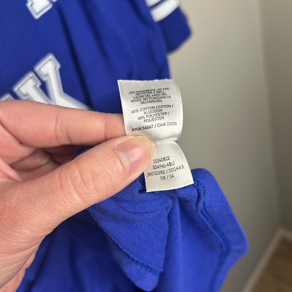 Y2K Victoria's Secret Blue Night Sleep Shirt Only Sleep in PINK Sleepwear Top S - Picture 9 of 9